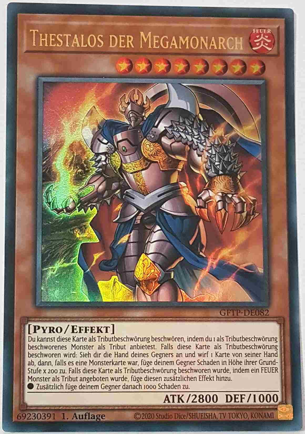 Thestalos der Megamonarch GFTP-DE082 ist in Ultra Rare Yu-Gi-Oh Karte aus Ghost From The Past 1.Auflage