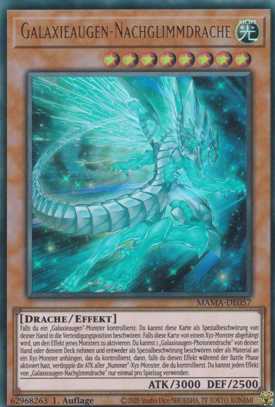 Galaxieaugen-Nachglimmdrache MAMA-DE057 ist in Ultra Rare Yu-Gi-Oh Karte aus Magnificent Mavens 1.Auflage