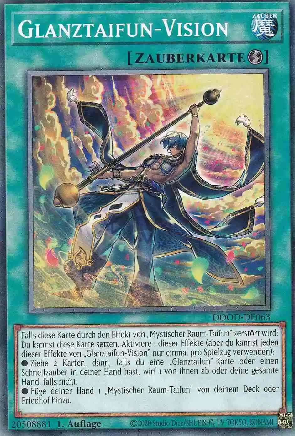 Glanztaifun-Vision DOOD-DE063 ist in Common Yu-Gi-Oh Karte aus Doom of Dimensions 1.Auflage