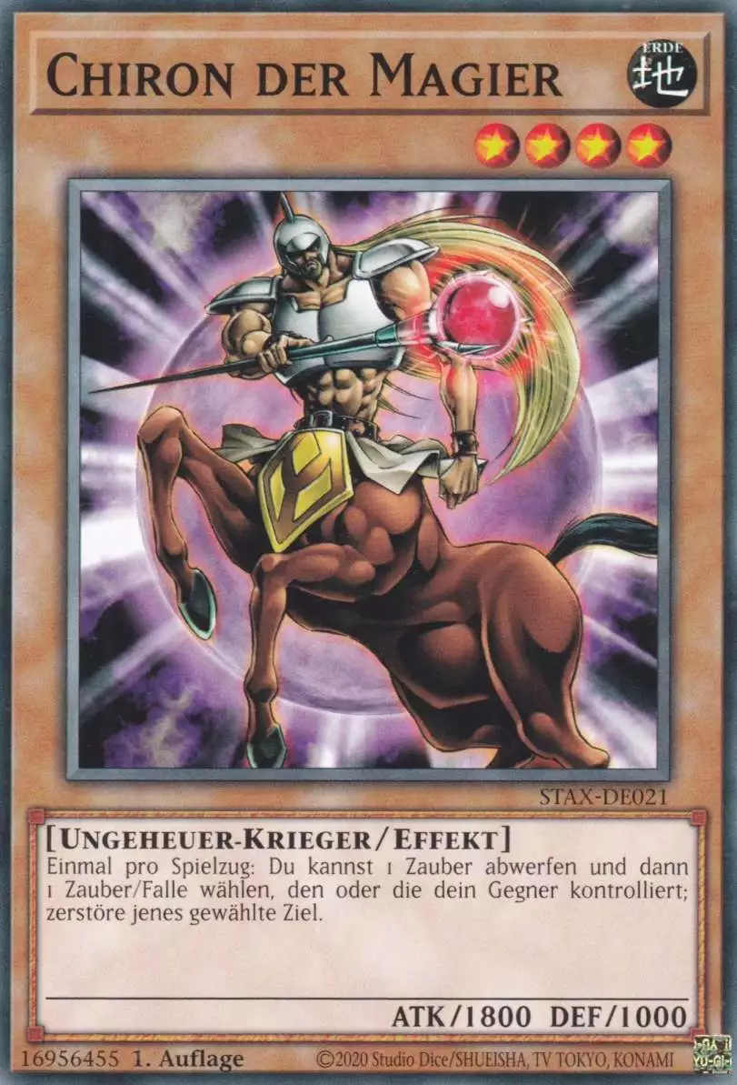 Chiron der Magier STAX-DE021 ist in Common Yu-Gi-Oh Karte aus 2-Player Starter Set 1.Auflage