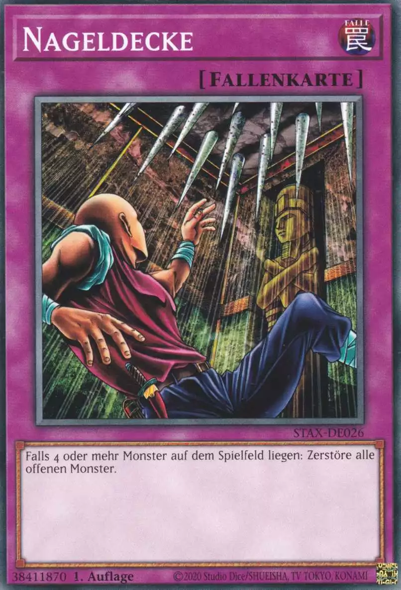 Nageldecke STAX-DE026 ist in Common Yu-Gi-Oh Karte aus 2-Player Starter Set 1.Auflage