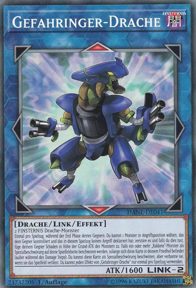 Gefahringer-Drache DANE-DE041 ist in Common Yu-Gi-Oh Karte aus Dark Neostorm 1.Auflage