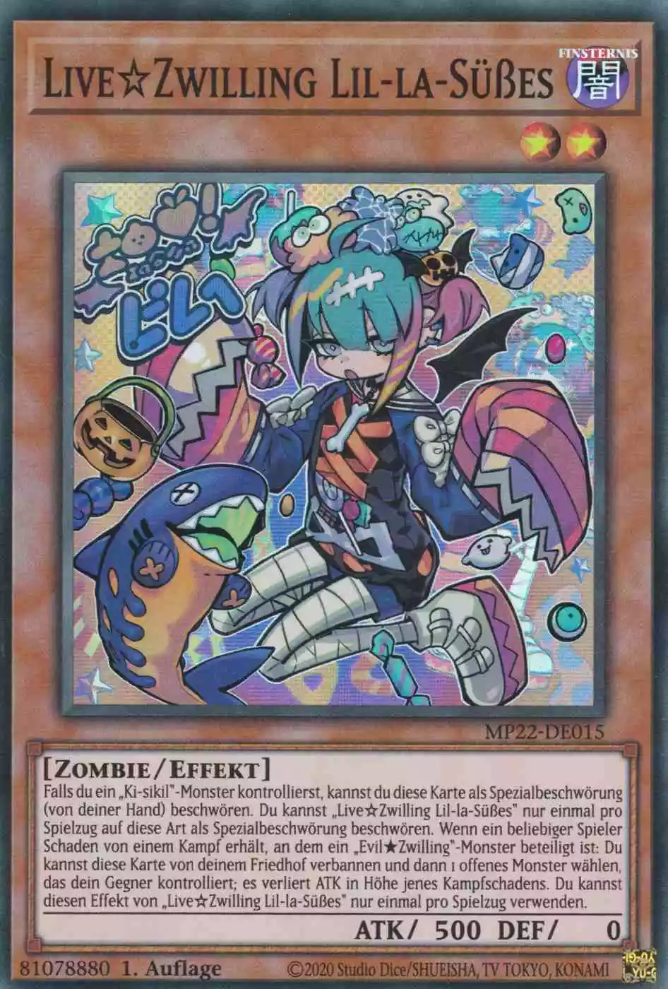 Live☆Zwilling Lil-la-Süßes MP22-DE015 ist in Super Rare Yu-Gi-Oh Karte aus Tin of the Pharaoh’s Gods 1.Auflage