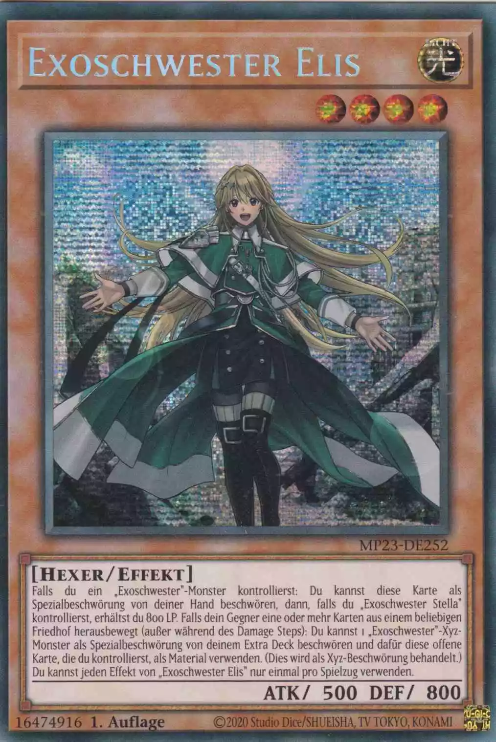 mp23-de252-exoschwester-elis-prismatic-secret-rare-25th-anniversary-tin-dueling-heroes Exoschwester Elis MP23-DE252 ist in Prismatic Secret Rare Yu-Gi-Oh Karte aus 25th Anniversary Tin Dueling Heroes 1.Auflage