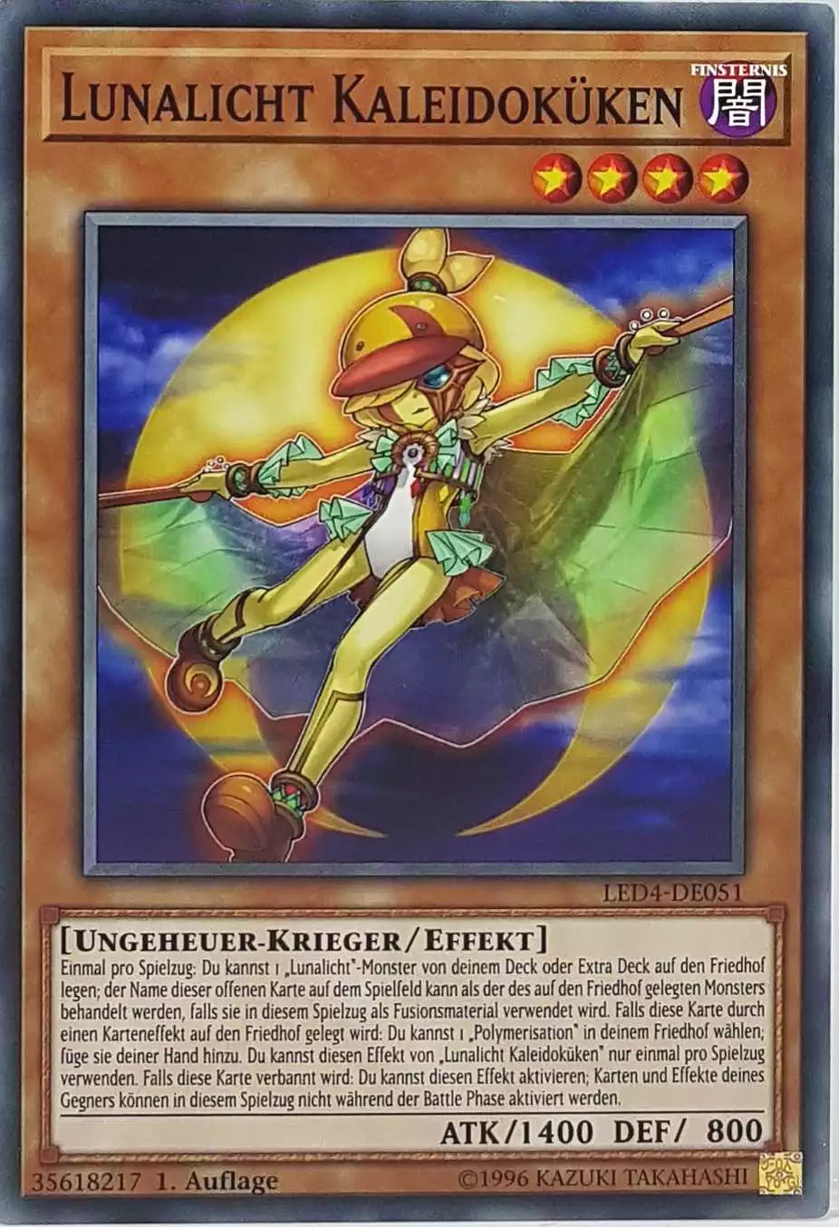 Lunalicht Kaleidoküken LED4-DE051 ist in Common Yu-Gi-Oh Karte aus Legendary Duelists Sisters of the Rose 1. Auflage