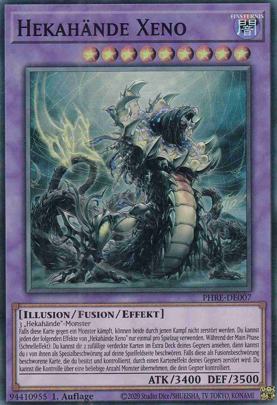 Hekahände Xeno PHRE-DE007 ist in Super Rare Yu-Gi-Oh Karte aus Phantom Revenge 1.Auflage