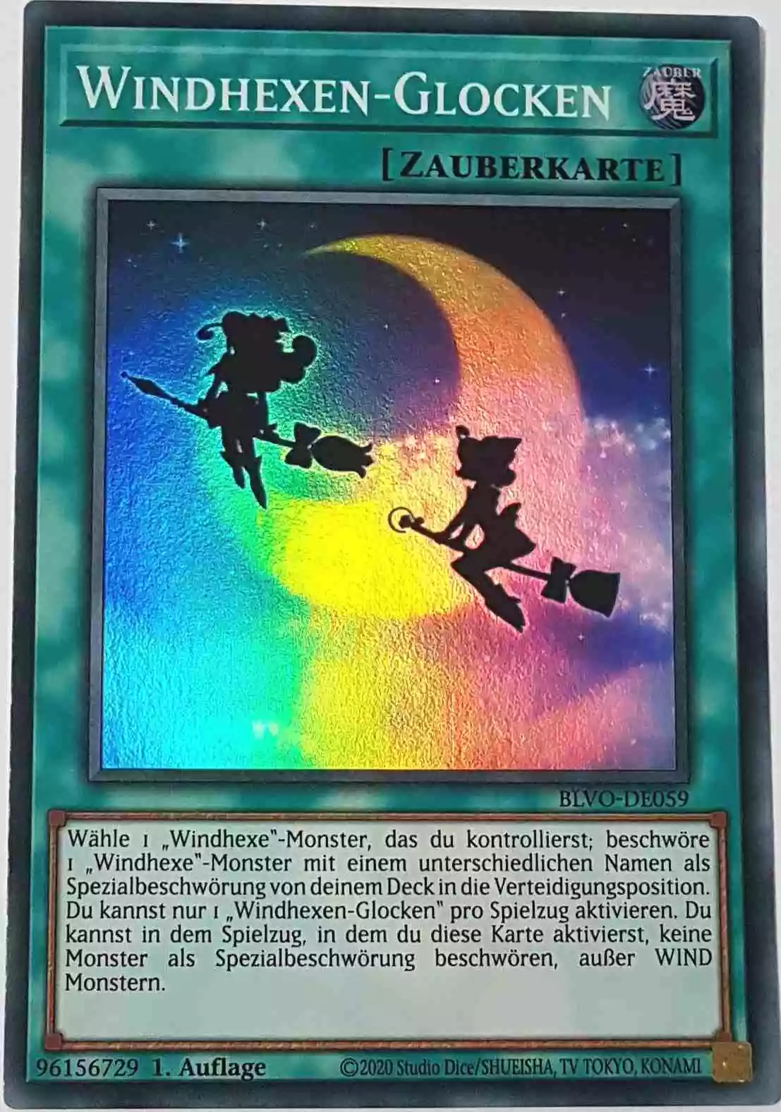Windhexen-Glocken BLVO-DE059 ist in Super Rare Yu-Gi-Oh Karte aus Blazing Vortex 1.Auflage