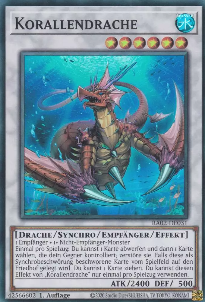 Korallendrache RA02-DE031 ist in Super Rare Yu-Gi-Oh Karte aus 25th Anniversary Rarity Collection 2 1.Auflage