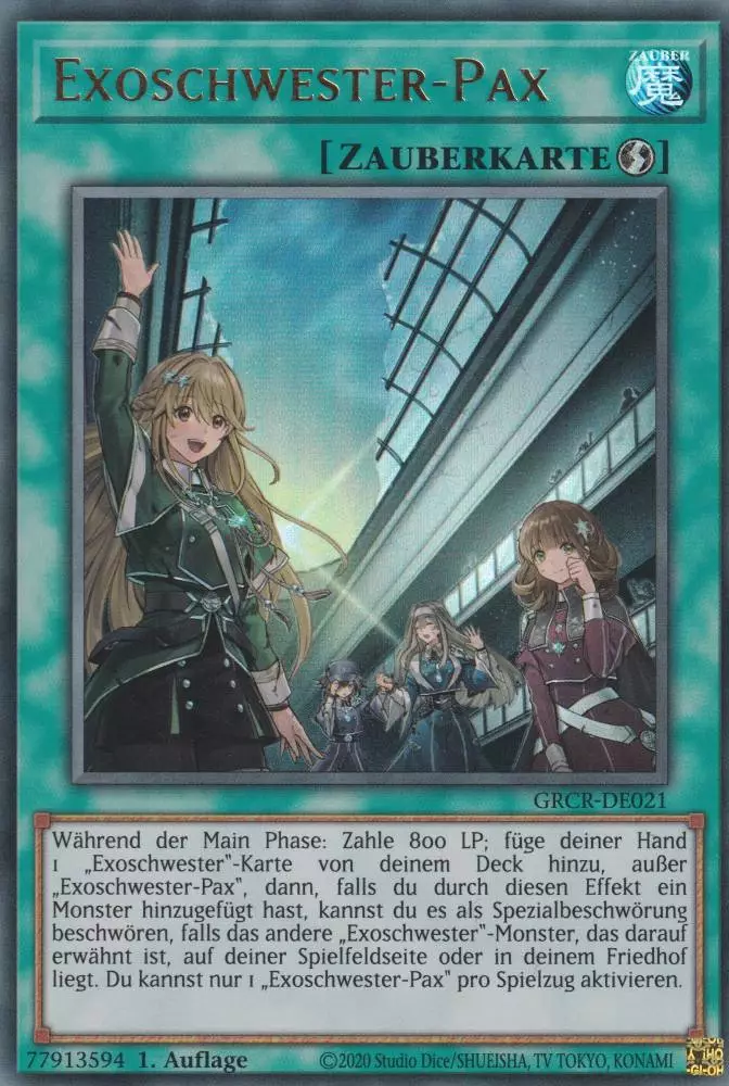 Exoschwester-Pax GRCR-DE021 ist in Ultra Rare Yu-Gi-Oh Karte aus The Grand Creators 1.Auflage