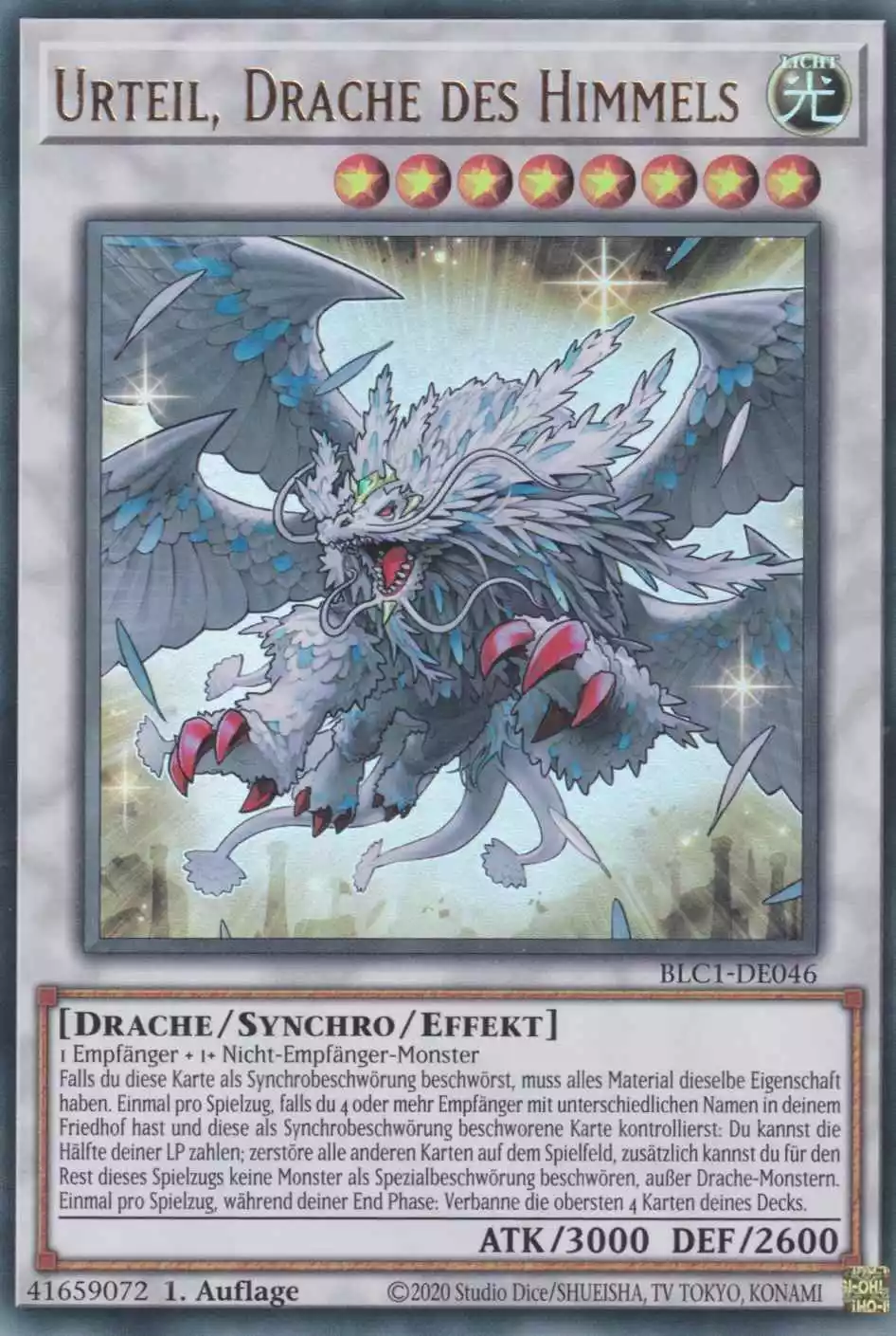 Urteil, Drache des Himmels BLC1-DE046 ist in Ultra Rare Yu-Gi-Oh Karte aus Battles of Legend Chapter 1 1.Auflage