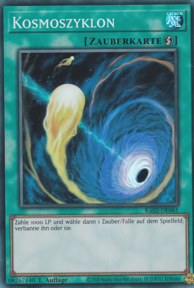 Kosmoszyklon RA02-DE061 ist in Super Rare Yu-Gi-Oh Karte aus 25th Anniversary Rarity Collection 2 1.Auflage