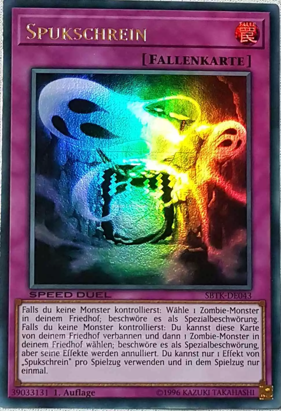 Spukschrein SBTK-DE043 ist in Ultra Rare aus Speed Duel: Trials of the Kingdom 1.Auflage