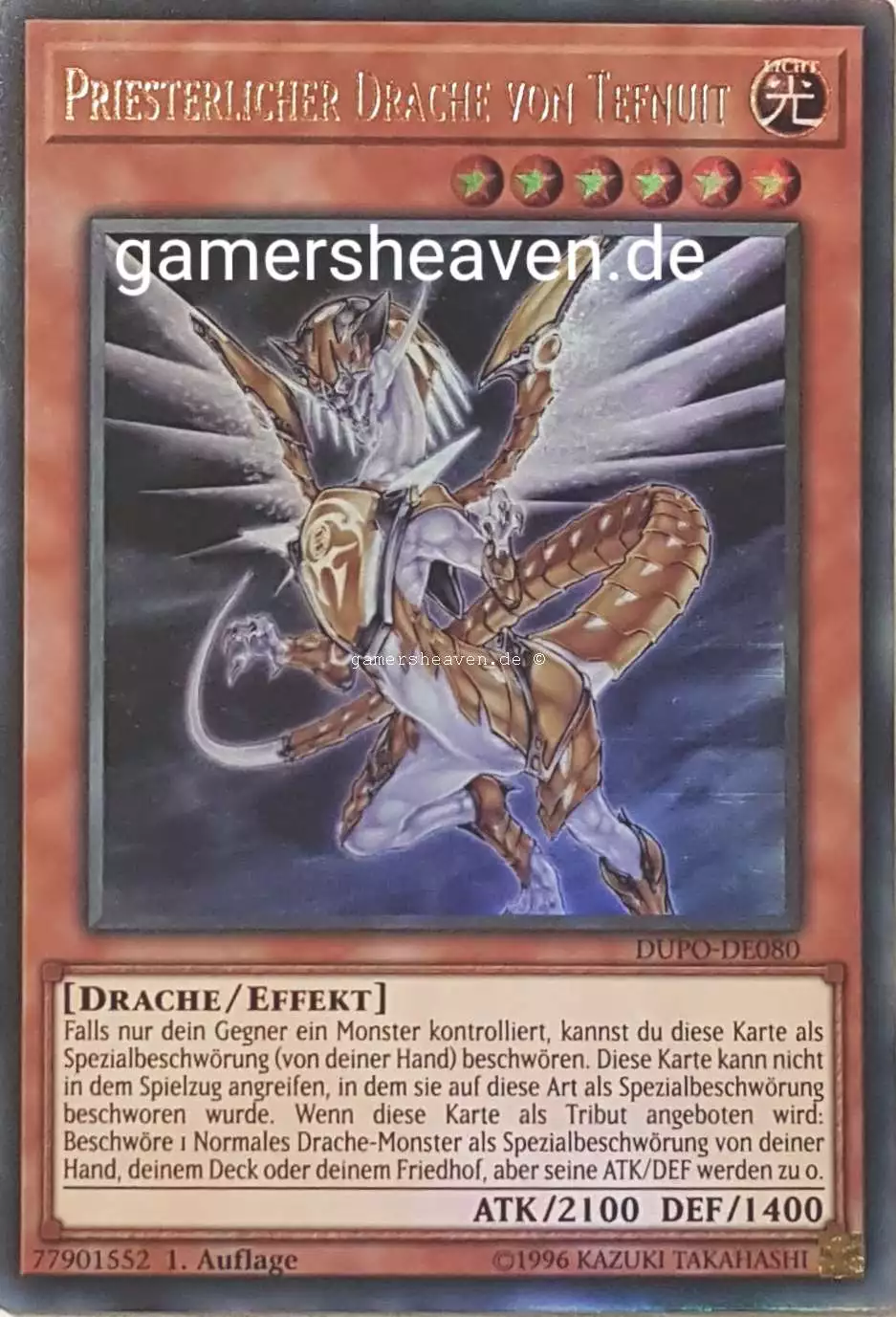 Priesterlicher Drache von Tefnuit DUPO-DE080 ist in Ultra Rare aus Duel Power 1.Auflage