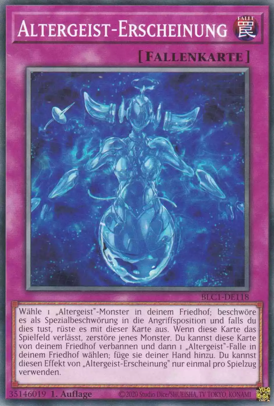 Altergeist-Erscheinung BLC1-DE118 ist in Common Yu-Gi-Oh Karte aus Battles of Legend Chapter 1 1.Auflage