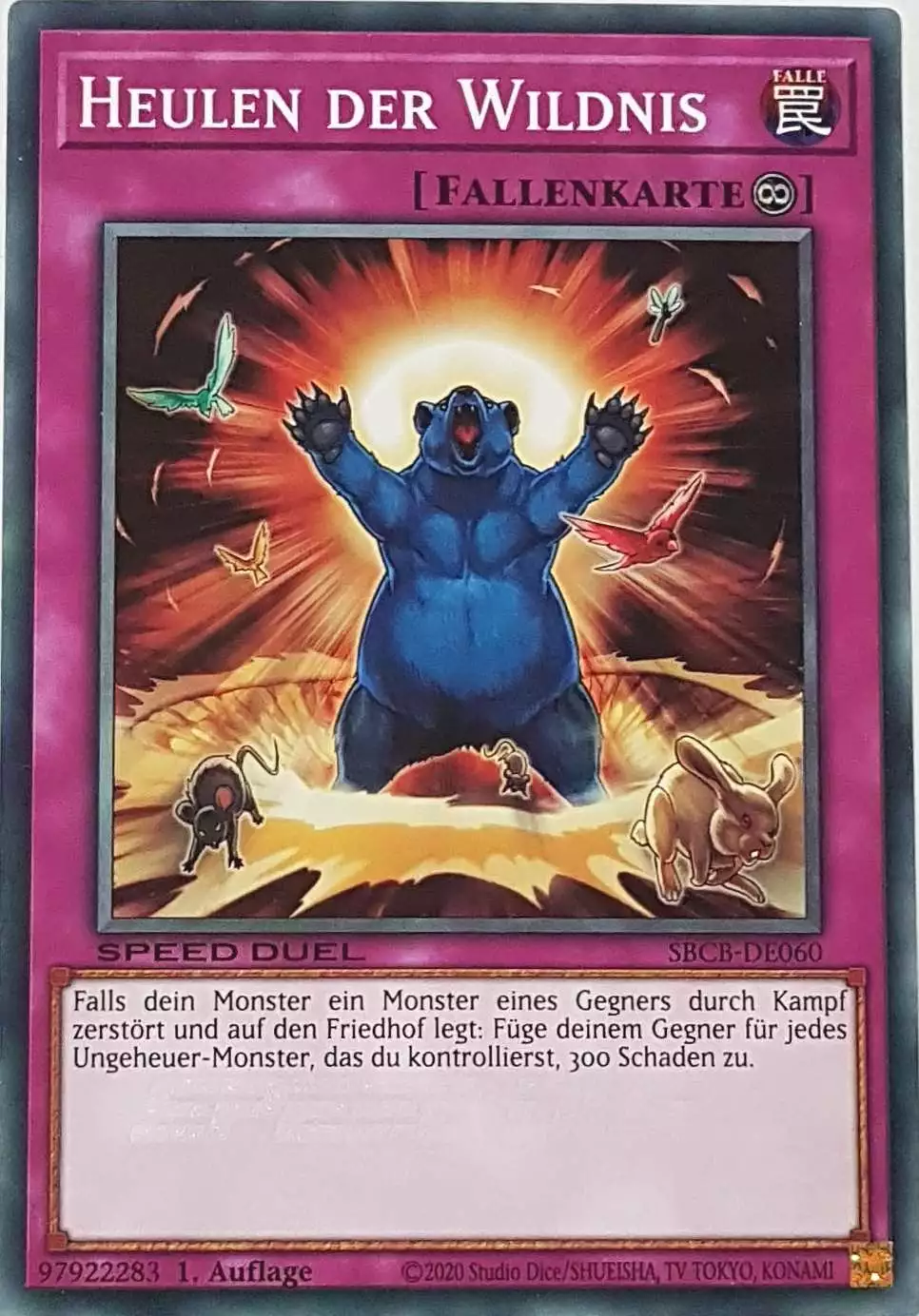 Heulen der Wildnis SBCB-DE060 ist in Common Yu-Gi-Oh Karte aus Speed Duel Battle City Box 1. Auflage