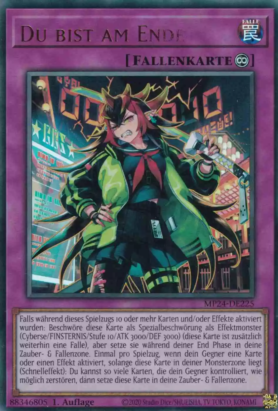 Du bist am Ende MP24-DE225 ist in Ultra Rare Yu-Gi-Oh Karte aus 25th Anniversary Tin Dueling Mirrors 1.Auflage