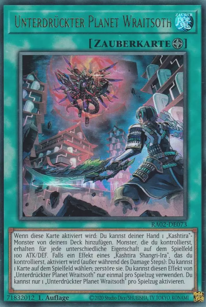 Unterdrückter Planet Wraitsoth RA02-DE073 ist in Ultra Rare Yu-Gi-Oh Karte aus 25th Anniversary Rarity Collection 2 1.Auflage