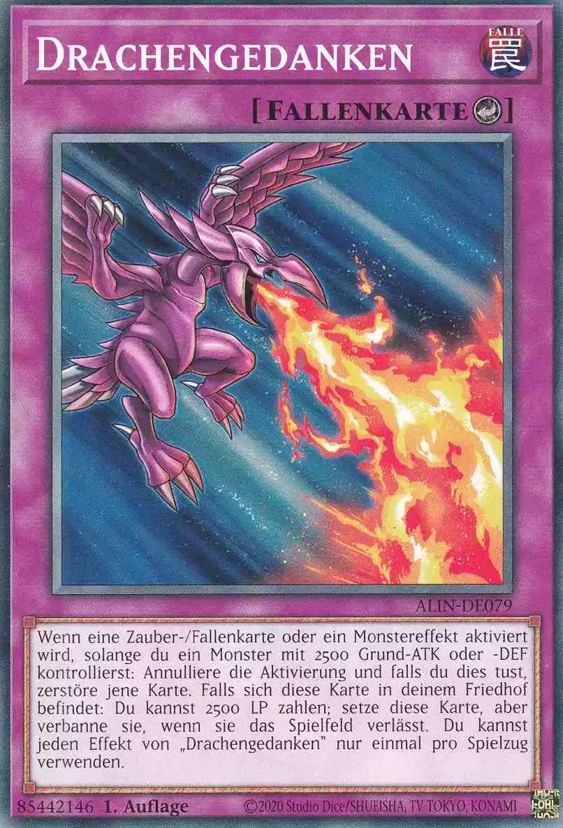 Drachengedanken ALIN-DE079 ist in Common Yu-Gi-Oh Karte aus Alliance Insight 1.Auflage