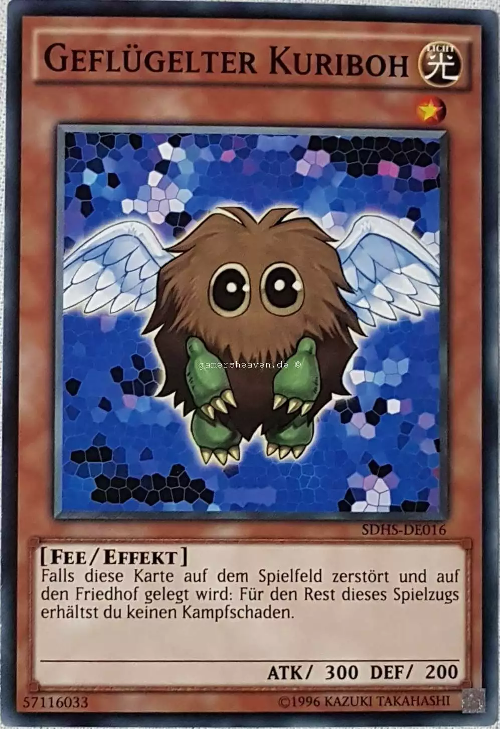 Geflügelter Kuriboh SDHS-DE016 ist in Common aus HERO's Strike 2.Auflage