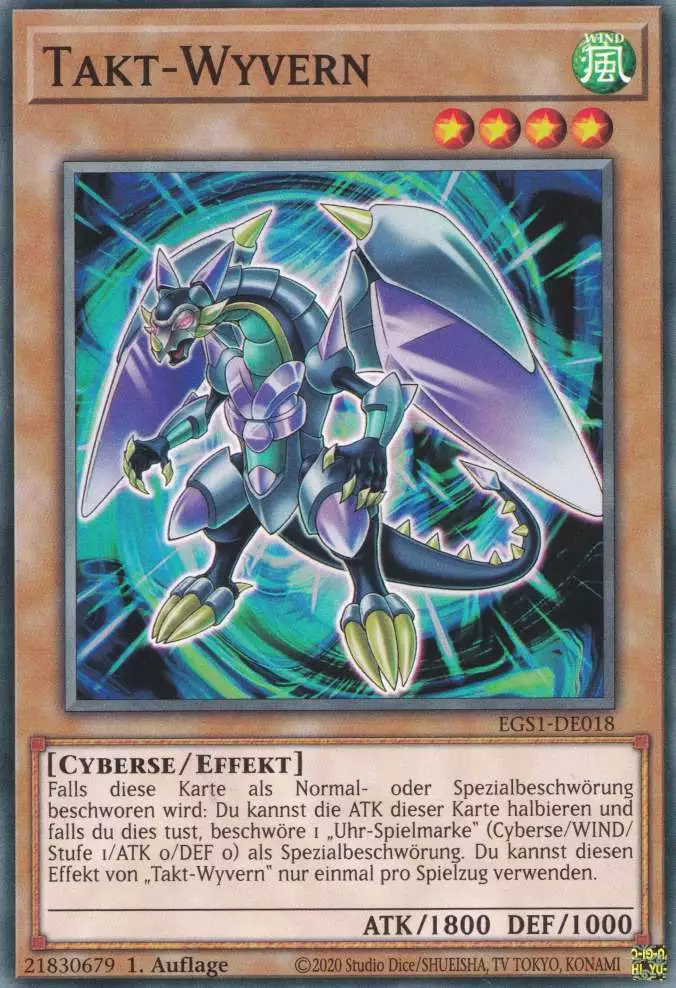 Takt-Wyvern EGS1-DE018 ist in Common Yu-Gi-Oh Karte aus God Deck Slifer 1.Auflage