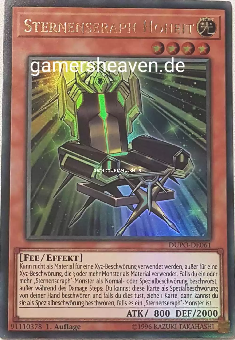 Sternenseraph Hoheit DUPO-DE061 ist in Ultra Rare aus Duel Power 1.Auflage