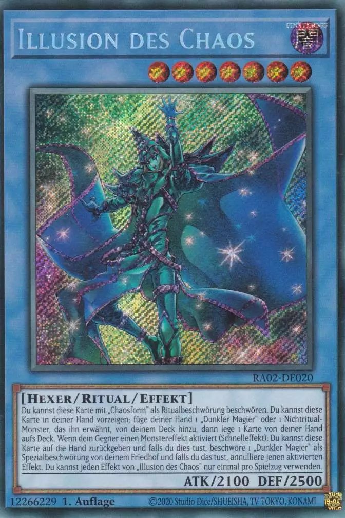 Illusion des Chaos RA02-DE020 ist in Secret Rare Yu-Gi-Oh Karte aus 25th Anniversary Rarity Collection 2 1.Auflage