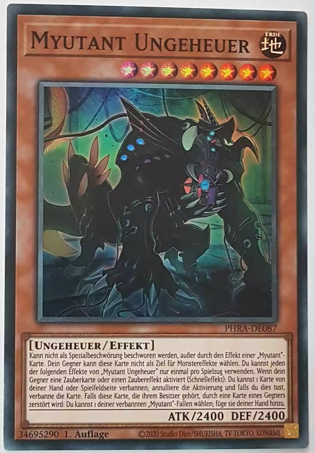 Myutant Ungeheuer PHRA-DE087 ist in Super Rare Yu-Gi-Oh Karte aus Phantom Rage 1. Auflage