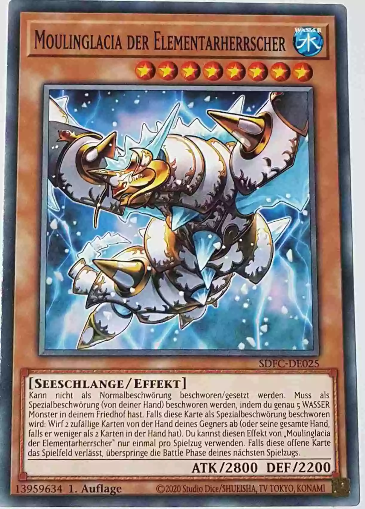 Moulinglacia der Elementarherrscher SDFC-DE025 ist in Common Yu-Gi-Oh Karte aus Freezing Chains 1.Auflage