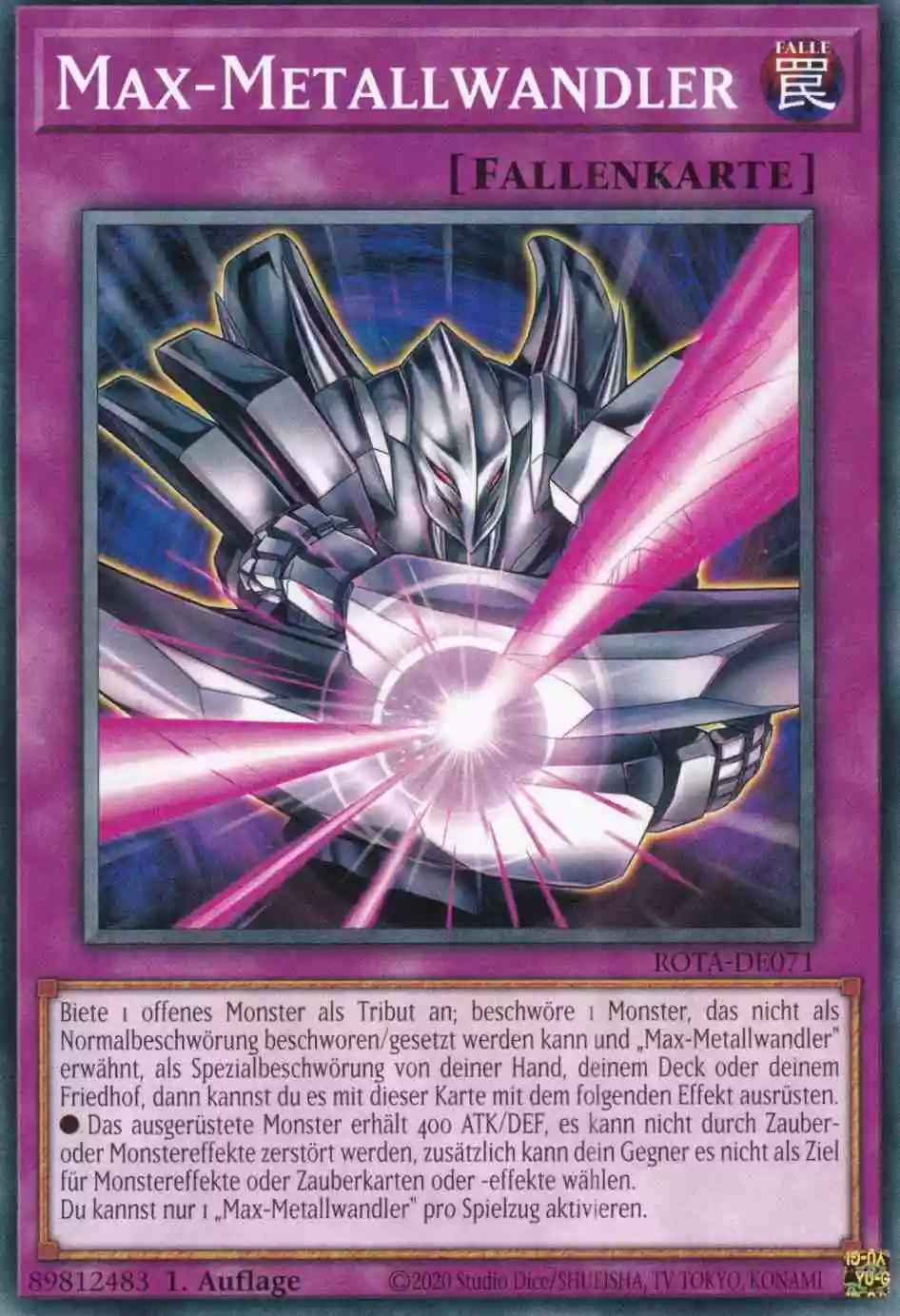 Max-Metallwandler ROTA-DE071 ist in Common Yu-Gi-Oh Karte aus Rage of the Abyss 1.Auflage