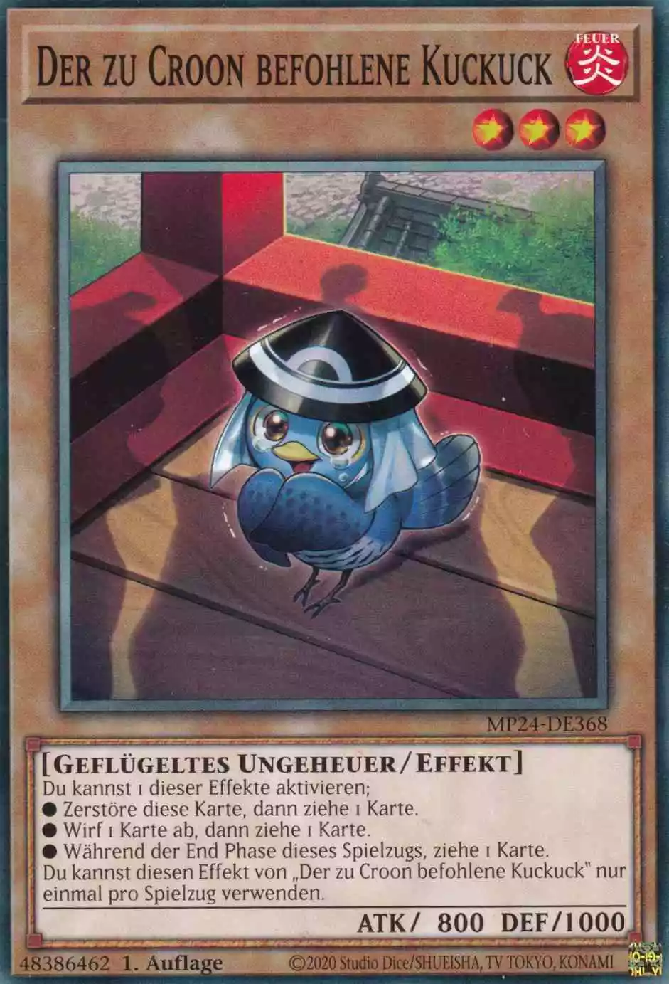 Der zu Croon befohlene Kuckuck MP24-DE368 ist in Common Yu-Gi-Oh Karte aus 25th Anniversary Tin Dueling Mirrors 1.Auflage