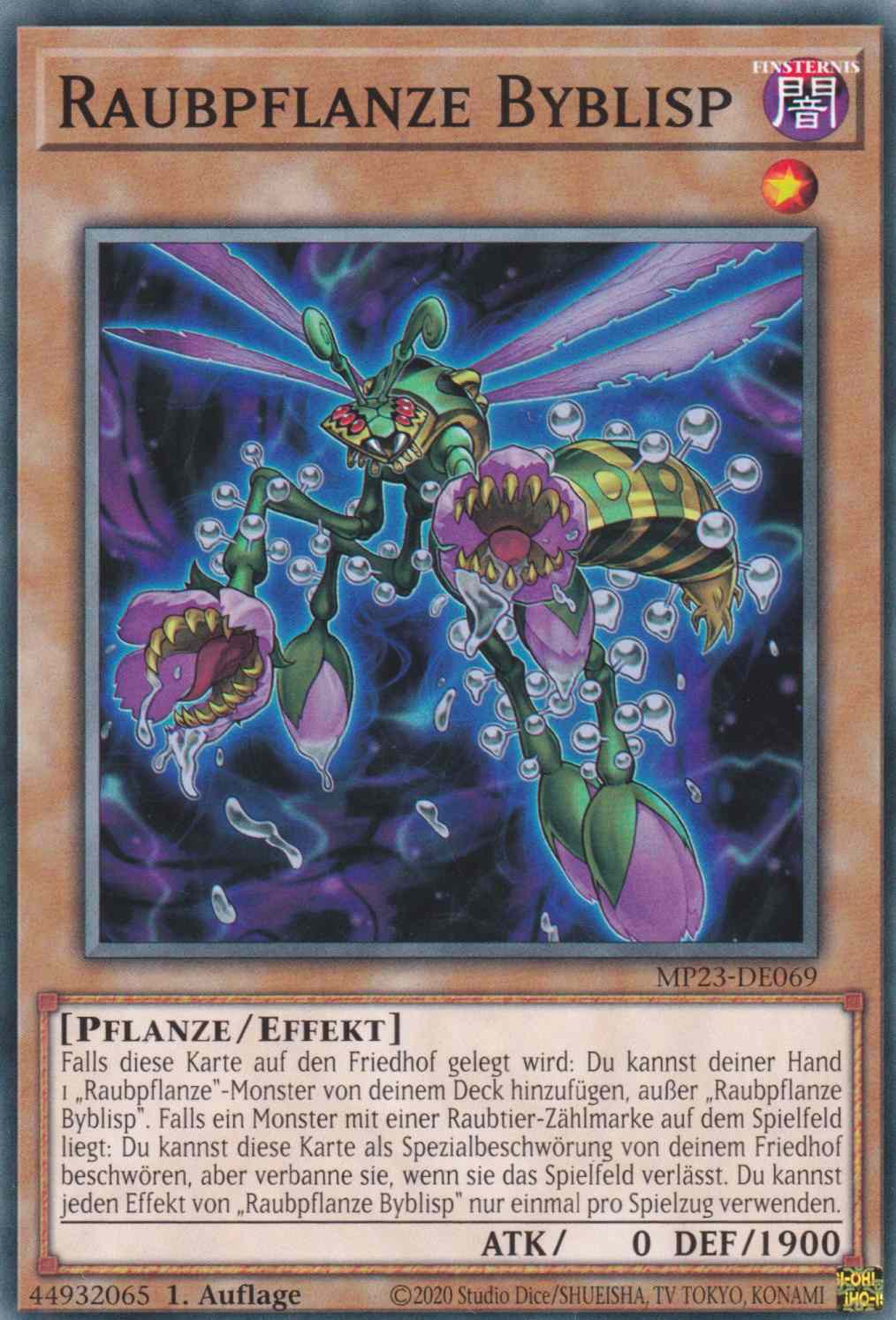 Raubpflanze Byblisp MP23-DE069 ist in Common Yu-Gi-Oh Karte aus 25th Anniversary Tin Dueling Heroes 1.Auflage