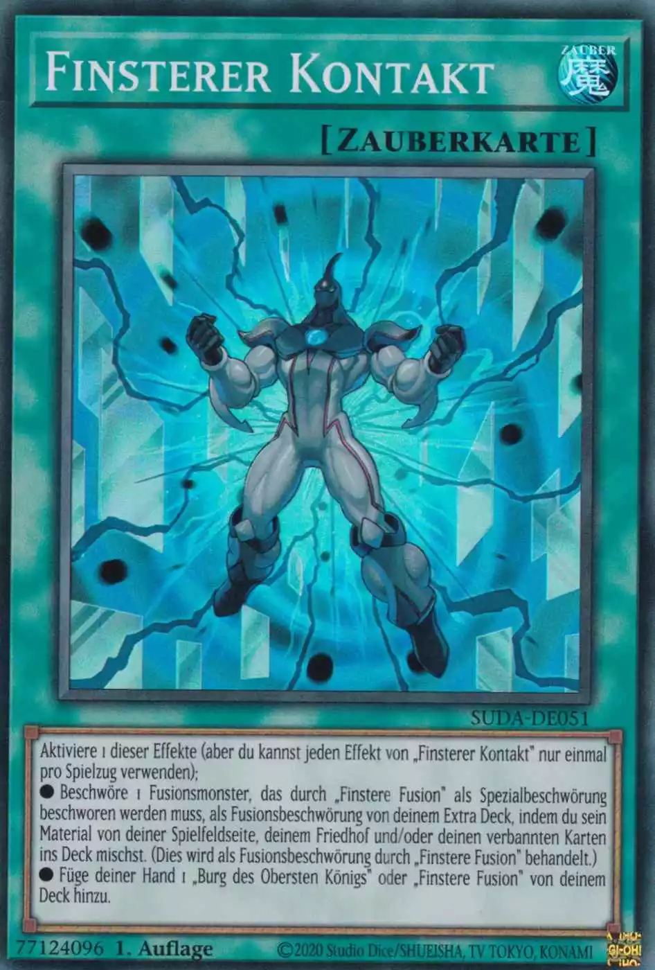 Finsterer Kontakt SUDA-DE051 ist in Super Rare Yu-Gi-Oh Karte aus Supreme Darkness 1.Auflage