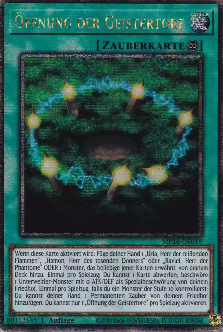 Öffnung der Geistertore MP24-DE019 ist in Quarter Century Secret Rare Yu-Gi-Oh Karte aus 25th Anniversary Tin Dueling Mirrors 1.Auflage