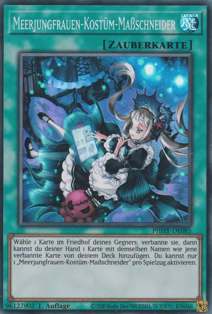 Meerjungfrauen-Kostüm-Maßschneider PHHY-DE085 ist in Super Rare Yu-Gi-Oh Karte aus Photon Hypernova 1.Auflage
