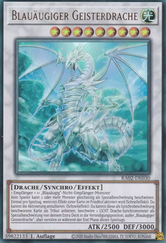 Blauäugiger Geisterdrache RA02-DE030 ist in Ultra Rare Yu-Gi-Oh Karte aus 25th Anniversary Rarity Collection 2 1.Auflage