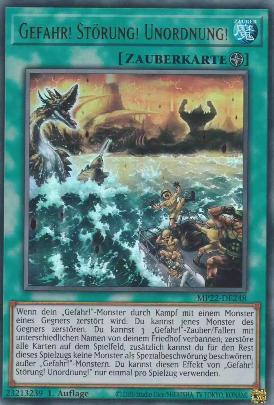 Gefahr! Störung! Unordnung! MP22-DE248 ist in Ultra Rare Yu-Gi-Oh Karte aus Tin of the Pharaoh’s Gods 1.Auflage