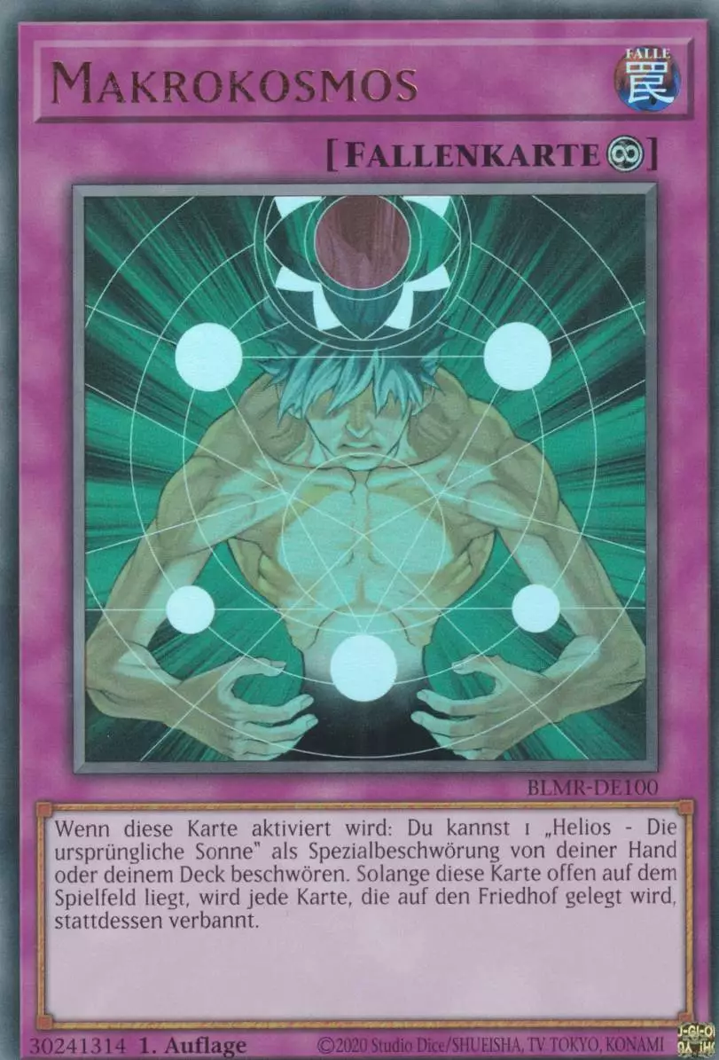 Makrokosmos BLMR-DE100 ist in Ultra Rare Yu-Gi-Oh Karte aus Battles of Legend Monstrous Revenge 1.Auflage