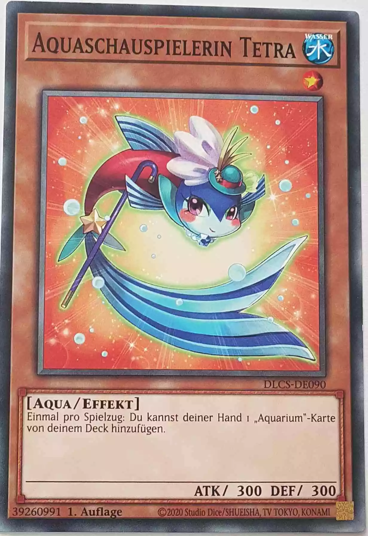 Aquaschauspielerin Tetra DLCS-DE090 ist in Common Yu-Gi-Oh Karte aus Dragons of Legend The Complete Series 1.Auflage