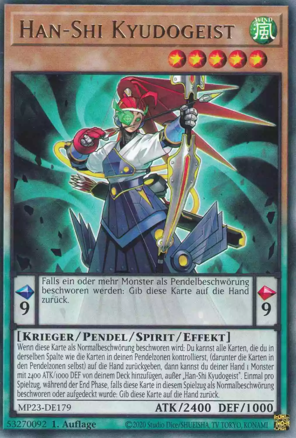 Han-Shi Kyudogeist MP23-DE179 ist in Rare Yu-Gi-Oh Karte aus 25th Anniversary Tin Dueling Heroes 1.Auflage