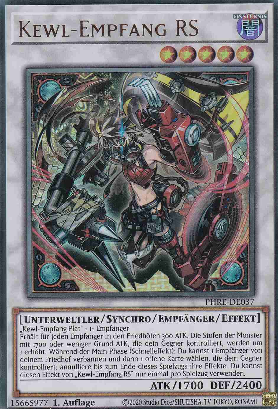 Kewl-Empfang RS Ultra Rare PHRE-DE037 Yugioh Karte Kewl-Empfang RS PHRE-DE037 ist in Ultra Rare Yu-Gi-Oh Karte aus Phantom Revenge 1.Auflage