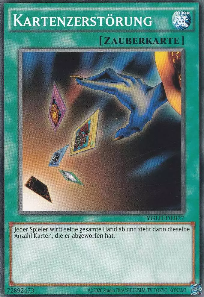 Kartenzerstörung YGLD-DEB27 ist in Common Yu-Gi-Oh Karte aus Yugis Legendary Decks - King of Games unlimitiert