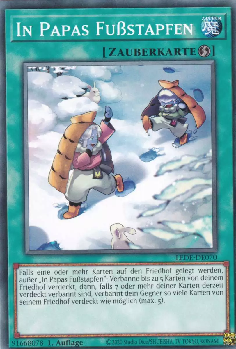 In Papas Fußstapfen LEDE-DE070 ist in Common Yu-Gi-Oh Karte aus Legacy Of Destruction 1.Auflage