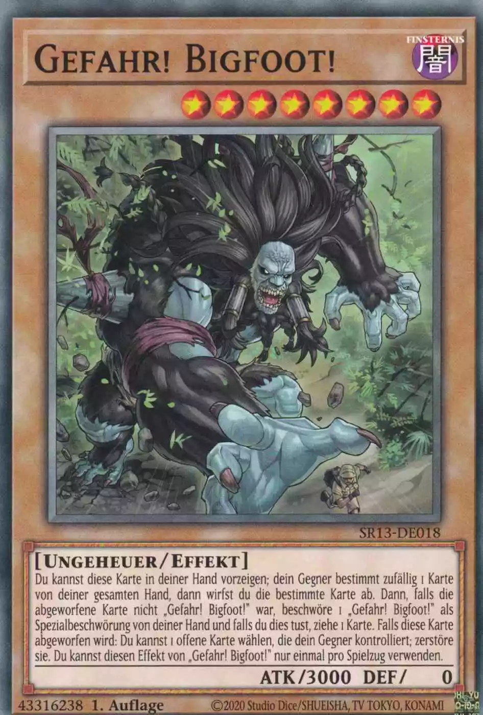 Gefahr! Bigfoot! SR13-DE018 ist in Common Yu-Gi-Oh Karte aus Dark World 1.Auflage