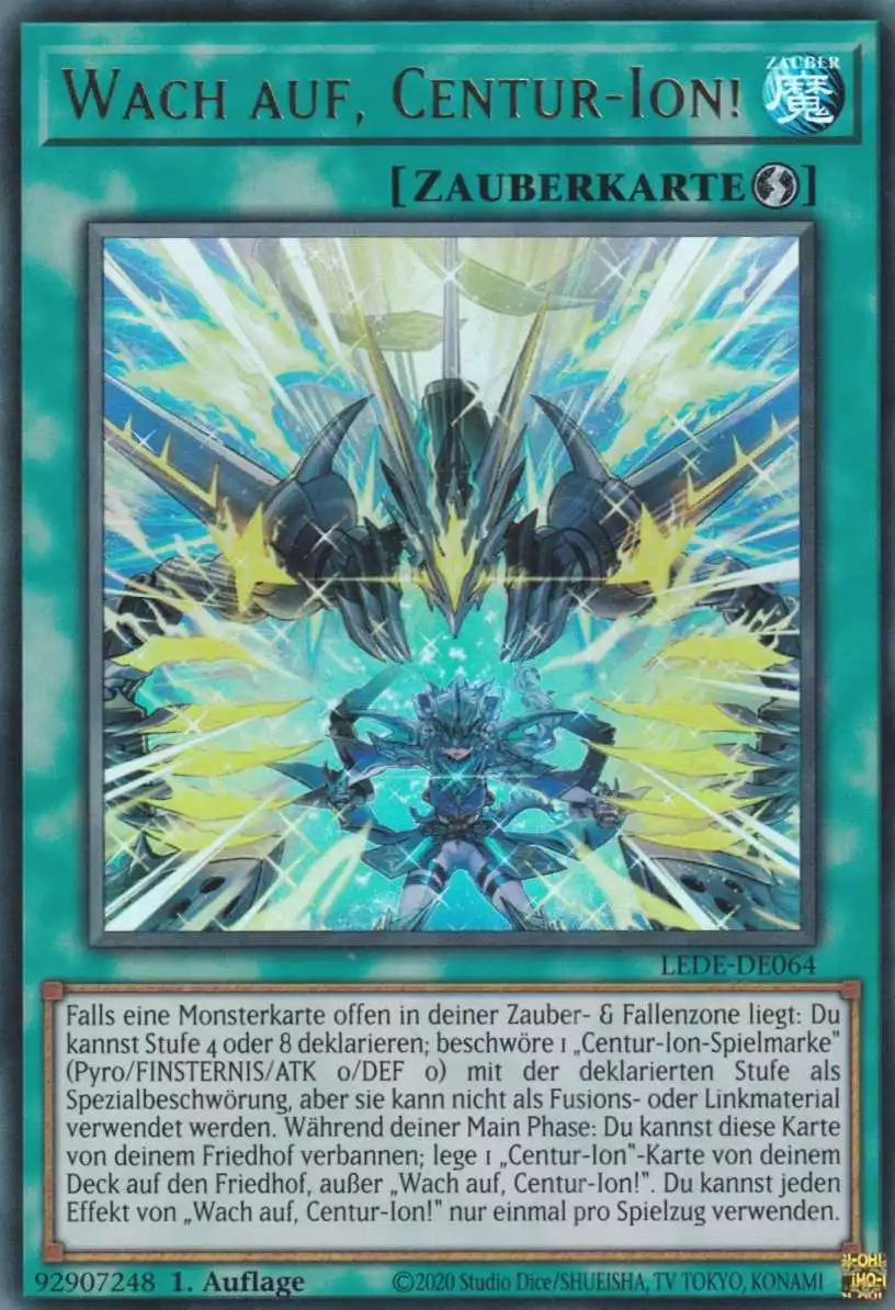 Wach auf, Centur-Ion! LEDE-DE064 ist in Ultra Rare Yu-Gi-Oh Karte aus Legacy Of Destruction 1.Auflage