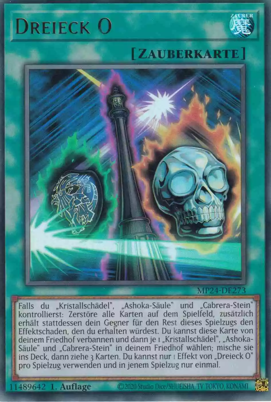 Dreieck O Ultra Rare MP24-DE273 Yugioh Karte Dreieck O MP24-DE273 ist in Ultra Rare Yu-Gi-Oh Karte aus 25th Anniversary Tin Dueling Mirrors 1.Auflage