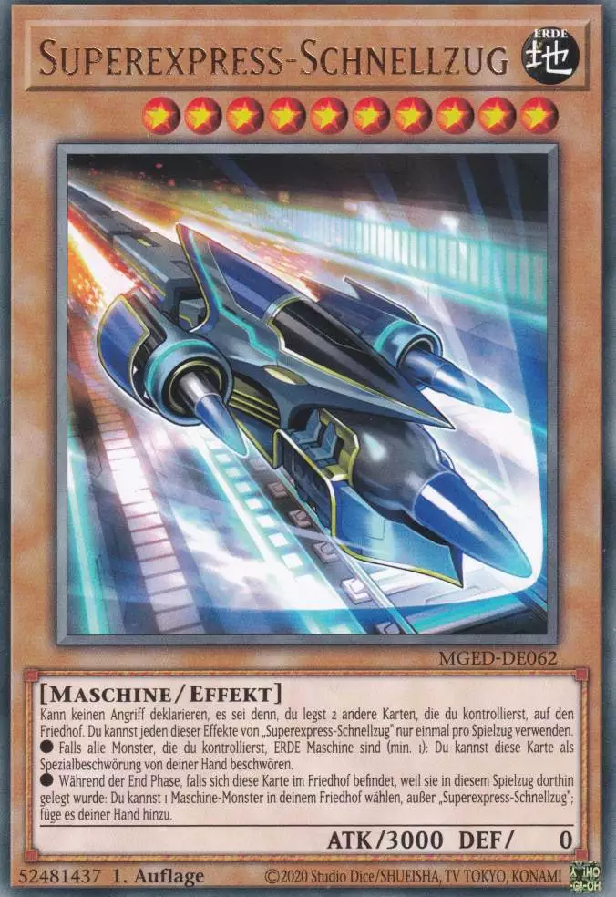 Superexpress-Schnellzug MGED-DE062 ist in Rare Yu-Gi-Oh Karte aus Maximum Gold El Dorado 1.Auflage