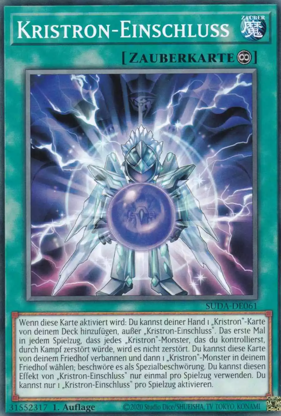 Kristron-Einschluss SUDA-DE061 ist in Common Yu-Gi-Oh Karte aus Supreme Darkness 1.Auflage