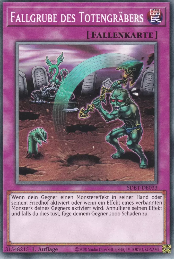 Fallgrube des Totengräbers SDBT-DE033 ist in Common Yu-Gi-Oh Karte aus Structure Deck: Beware of Traptrix 1.Auflage