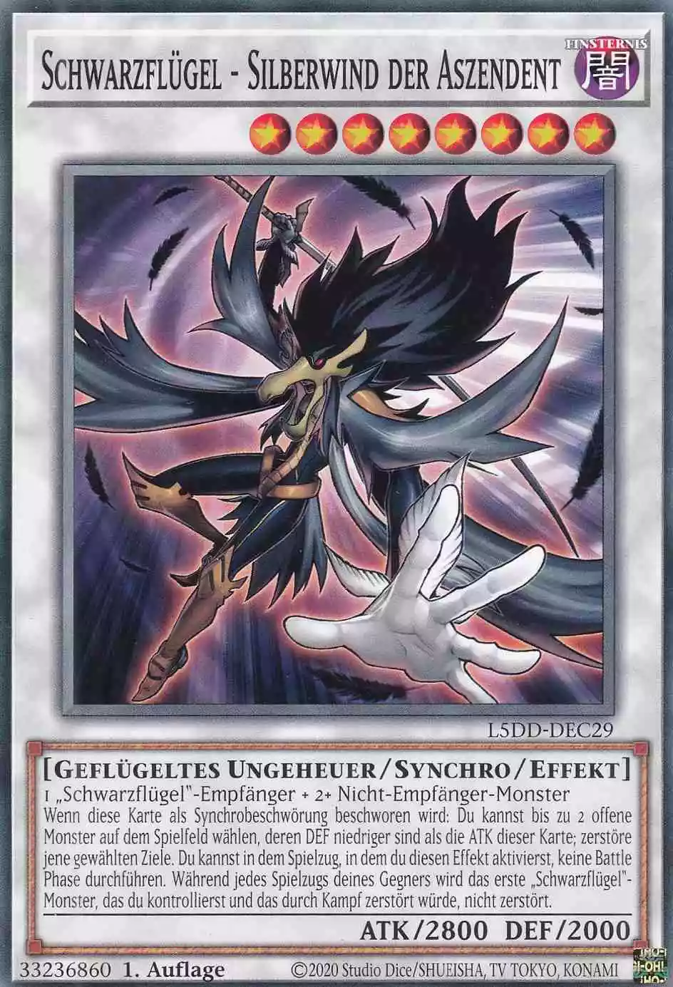 Schwarzflügel - Silberwind der Aszendent L5DD-DEC29 ist in Common Yu-Gi-Oh Karte aus Legendary 5D’s Decks 1.Auflage