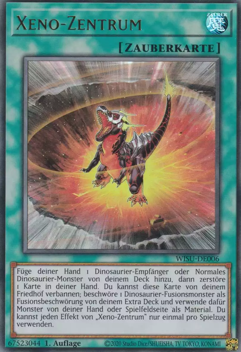 Xeno-Zentrum WISU-DE006 ist in Ultra Rare Yu-Gi-Oh Karte aus Wild Survivors 1.Auflage